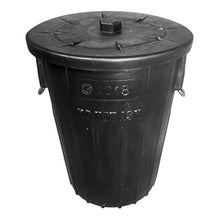 REFUSE BIN WITH LID AND METAL HANDLE 90L Default Title