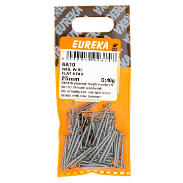 NAIL WIRE FLAT HEAD 25MM Q:40G EUREKA Default Title