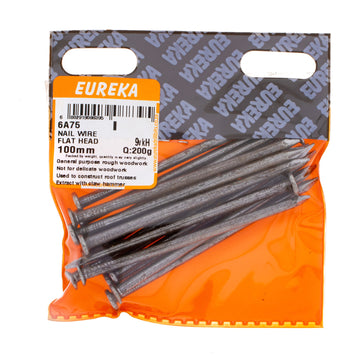 NAIL WIRE FLAT HEAD 100MM Q:200G EUREKA Default Title