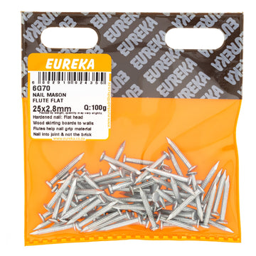 NAIL MAS FLUTED FLAT 25MM Q:1000G EUREKA Default Title