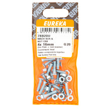 SCREW & NUT MACH CSK 4X16MM Q:15 EUREKA Default Title