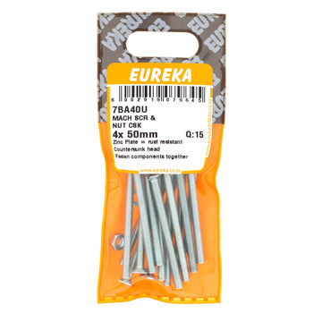 SCREW & NUT MACH CSK 4X50MM Q:102 EUREKA Default Title