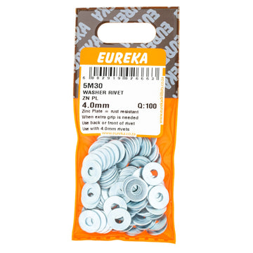 RIVET WASHERS 4MM Q:100 EUREKA Default Title