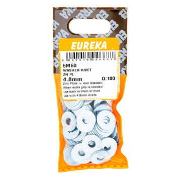 RIVET WASHERS 4.8MM Q:100 EUREKA Default Title