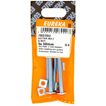 GUTTER BOLT & NUT 6X50MM Q:4 EUREKA Default Title