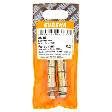 EXPANSION BOLT 12MM 6X50MM Q:2 EUREKA Default Title