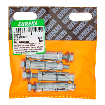 EXPANSION BOLT 14MM 8X60MM Q:4 EUREKA Default Title