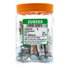 EXPANSION BOLT 14MM 8X60MM Q:12 EUREKA Default Title