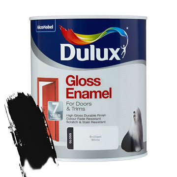 ENAMEL GLOSS BLACK 1L DULUX Default Title