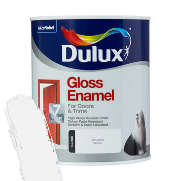 ENAMEL GLOSS BRILLIANT WHITE 1L DULUX Default Title