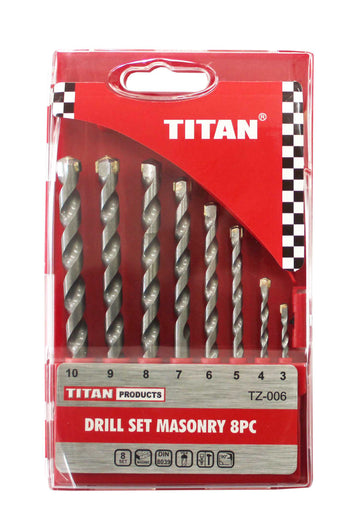 DRILL SET MASONRY 8PC TITAN Default Title