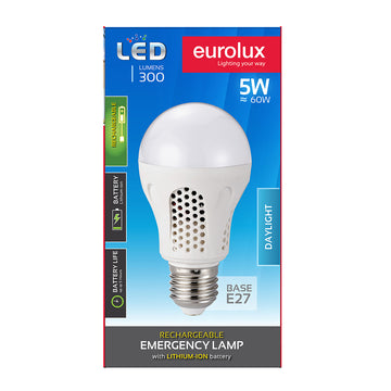 EUROLUX RECHARGE LED A60 E27 5W 440 D/L Default Title