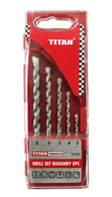 DRILL SET MASONRY 5PC TITAN Default Title