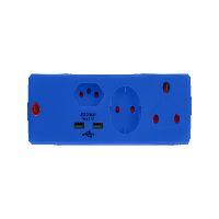 SHUCKO+USB+1X16A+1X5A BLUE ELECTRICMATE Default Title