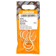 CUP HOOK ROUND BR/P 32MM Q:6 EUREKA Default Title