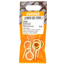 SCREW EYE BR/PL 19X41MM(10) Q:6 EUREKA Default Title