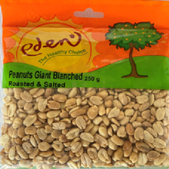 PEANUTS BLANCHED PLAIN ROAST 100G EDEN