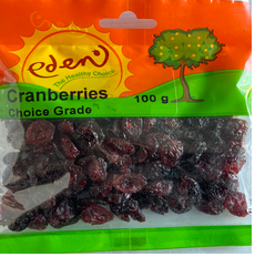 CRANBERRIES 100G EDEN