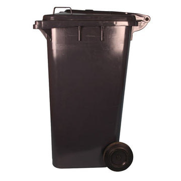 REFUSE BIN WITH 2 WHEELS BLACK 240L