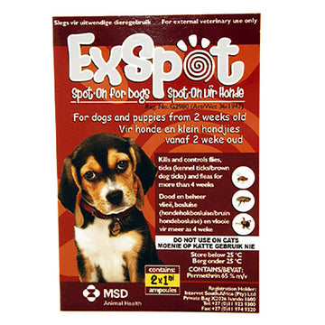 SPOT ON EXSPOT FOR DOG 2X1ML MSD