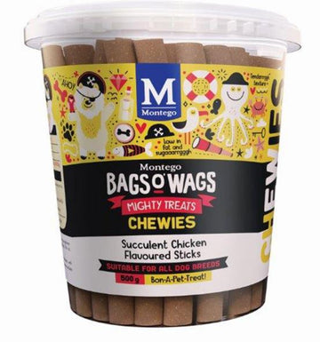 DOG TREATS STICKS CHICKEN BAGS O WAGS