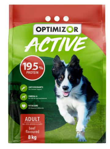 DOG FOOD ADULT ACTIVE 8KG OPTIMIZOR