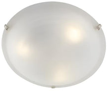 CEILING LIGHT ALABASTER 400MM SATIN CHROME