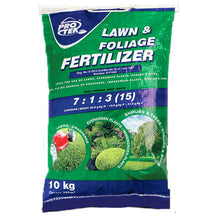 PROTEK FERTILIZER LAWN&FOLIAGE 7:1:3 15% 10KG