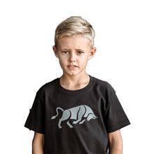 KIDS T-SHIRT BLACK WITH BULL BOSBUL