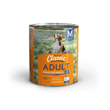 DOG FOOD ADULT WET BEEF 775G MONTEGO