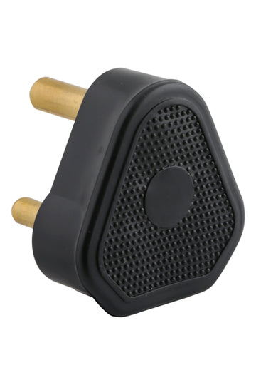 PLUG TOP BLACK RUBBER 16A 3 PIN HOLLOW P