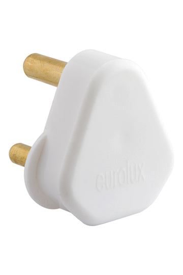 PLUG TOP 16A H/PIN RUBBER WHT EUROLUX