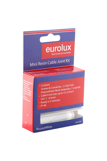 CABLE JOINT 3X2.5MM RND WHT EUROLUX