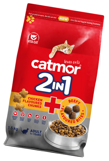 CAT FOOD KIT 2-IN-1 CHICKEN 1.5KG CATMOR