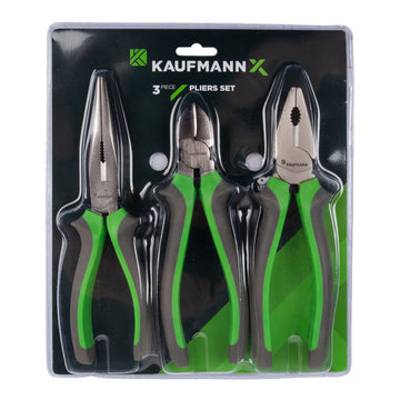 KAUFMANN X PLIERS 3 PIECE SET SOFT HANDLE