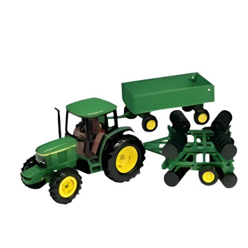 TOY TRACTOR BARGE WAGON WDISK 1:32 JOHN DEERE