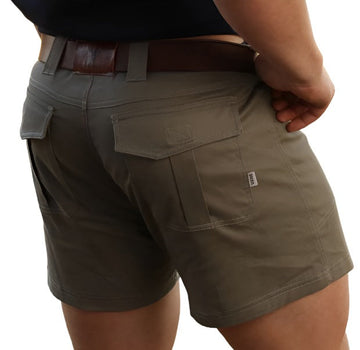 SHORTS OLIVE/GREEN STRETCH BOSBUL