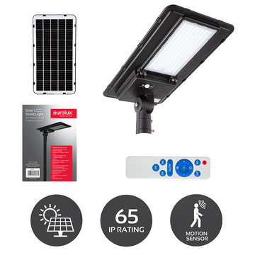 SOLAR LED SENSOR LIGHT  6000K BLACK