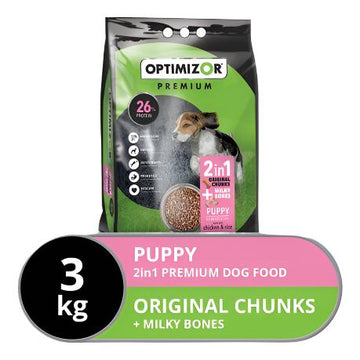 DOG FOOD PUPPY 2IN1 MILKY 3KG OPTIMIZOR