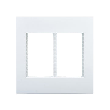 SWITCH SOCKET GRID DBL WHT HORIZON