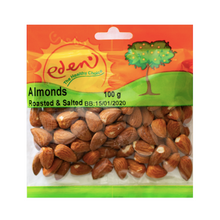 ALMONDS ROASTED & SALTED 100G EDEN