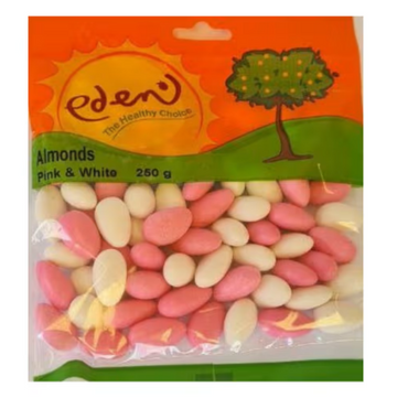 EDEN ALMONDS PINK & WHITE 250G