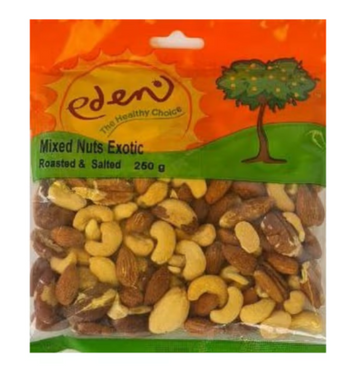 ALMONDS ROASTED AND SALTED 250G EDEN