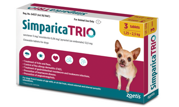 SIMPARICA TRIO 3 TABS ZOETIS