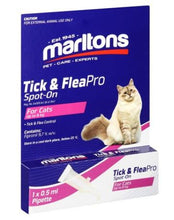 CATS TICK & FLEA PRO SPOT ON 0.5ML MARLTONS