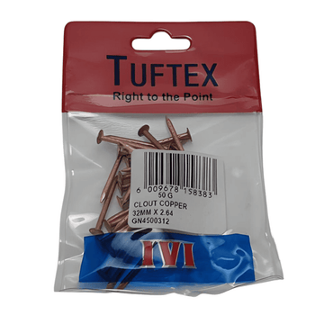 NAIL CLOUT COPPER 32MMX200G P/PTUFTEX
