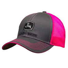 CAP NEON PINK AND CHARCOAL JOHN DEERE