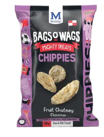 DOG TREATS CHIPPIES BAGS O WAGS 28G