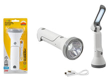 FLASHLIGHT RECHARGEABLE LED 3W & DESK LAMP 1.4W WHITE