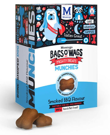 DOG TREATS MUNCHIES 350G BAGS O WAGS